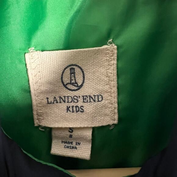 Lands’ End Kids Navy Blue Boy Puffer Sleeveless Vest Size 6 - Picture 7 of 11
